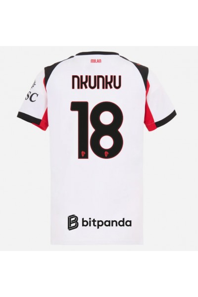 AC Milan Christopher Nkunku #18 Jalkapallovaatteet Naisten Vieraspaita 2025-26 Lyhythihainen AC Milan Christopher Nkunku #18 Jalkapallovaatteet Naisten Vieraspaita 2025-26 Lyhythihainen